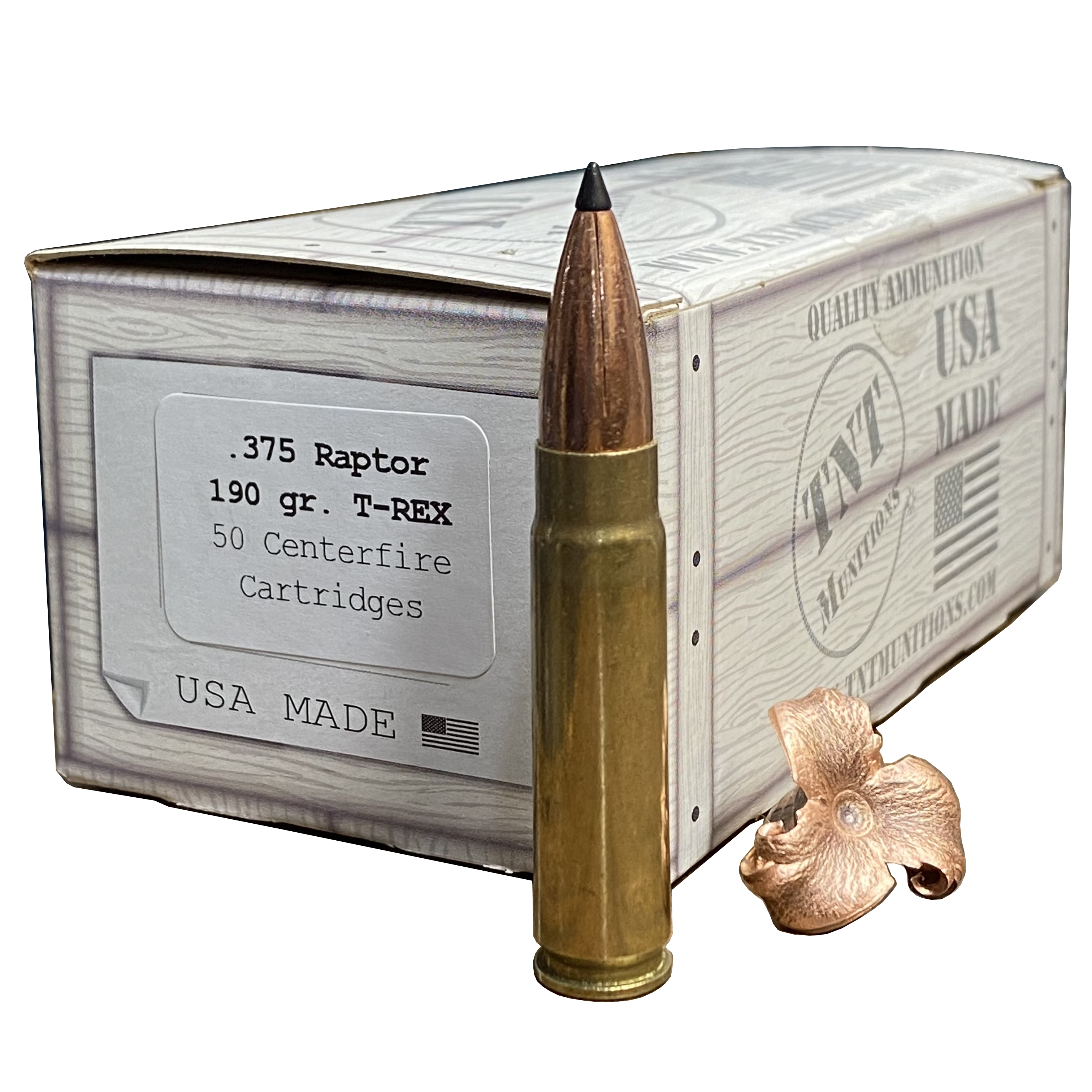 .375 Raptor 190 gr. Maker T-REX. MEMORIAL DAY SALE! THROUGH MAY 29TH ONLY - SHIPS NBD  - (LEAD-FREE)
