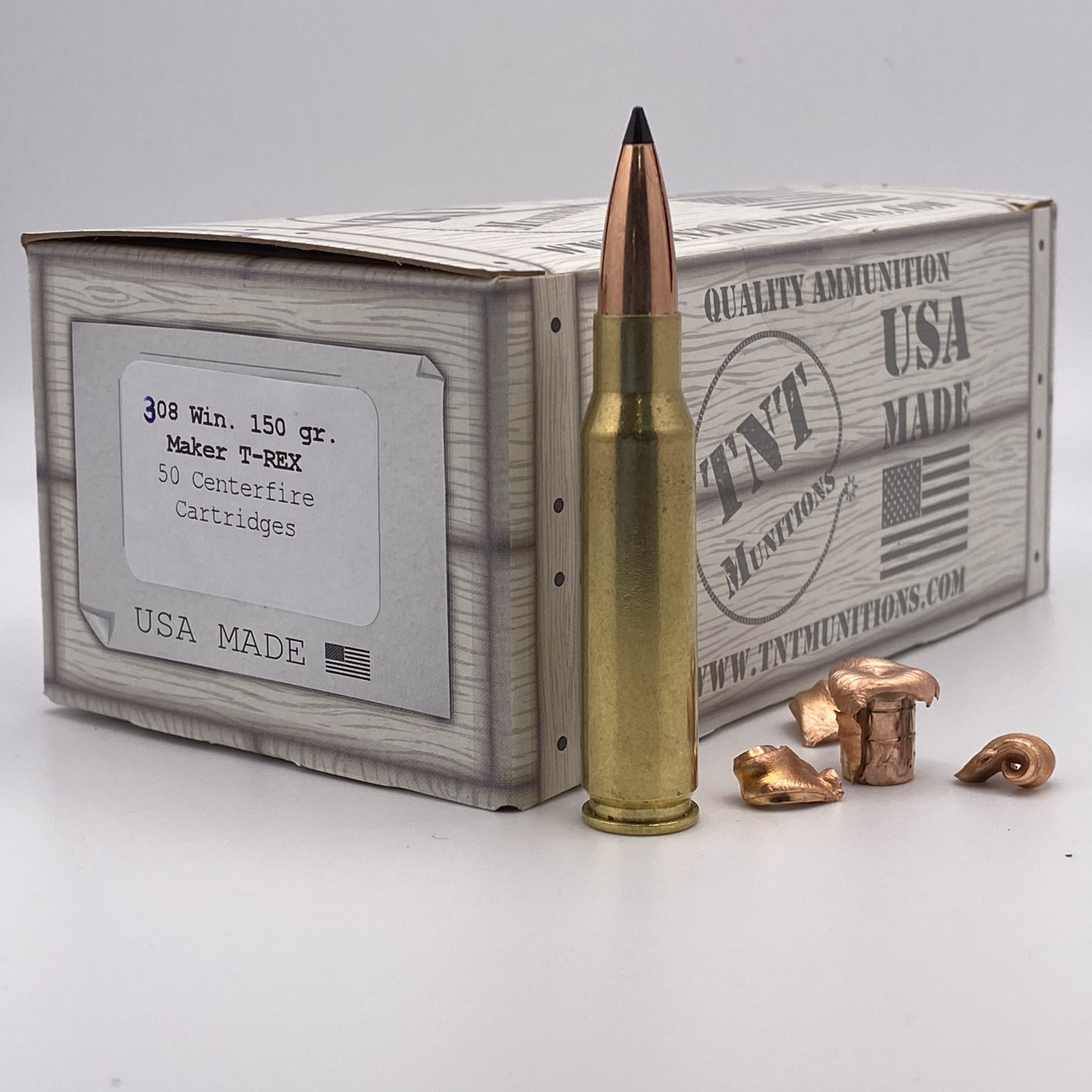 .308 Win. 150 gr. Maker T-REX. MEMORIAL DAY SALE! THROUGH MAY 29TH ONLY - SHIPS NBD  - (LEAD-FREE)