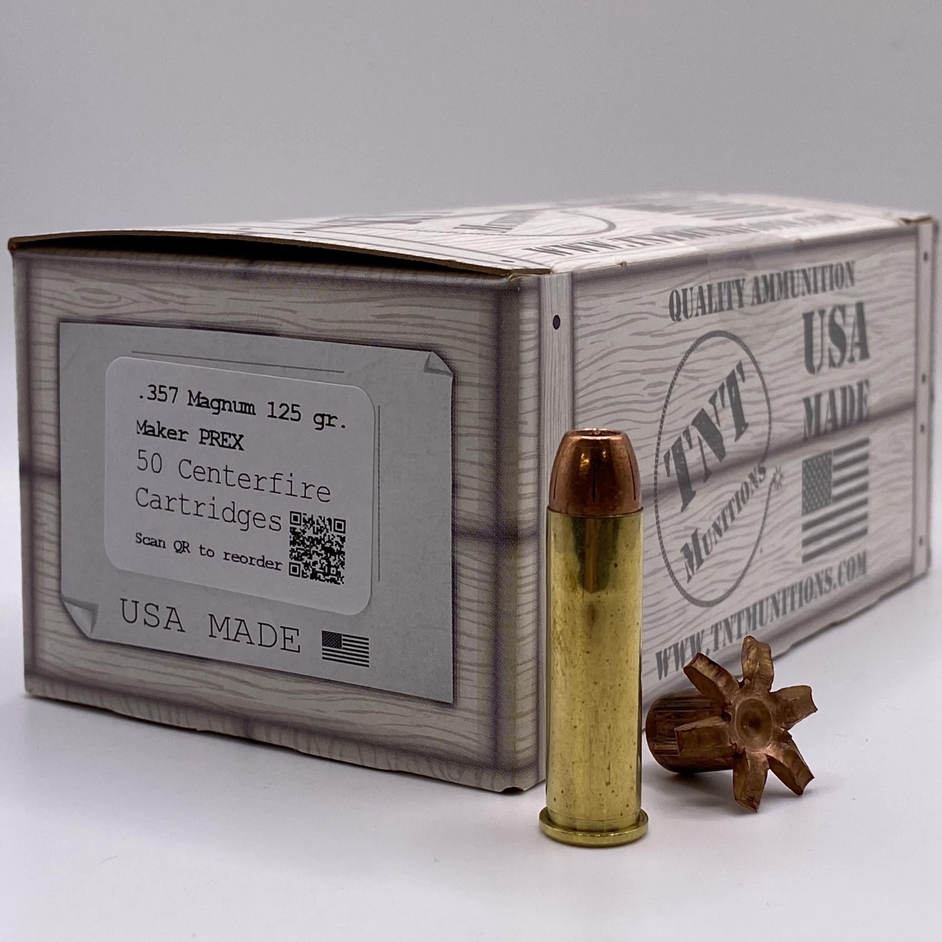 .357 Magnum 125 gr. Maker P-REX. MEMORIAL DAY SALE! THROUGH MAY 29TH ONLY - SHIPS NBD  - (LEAD-FREE)