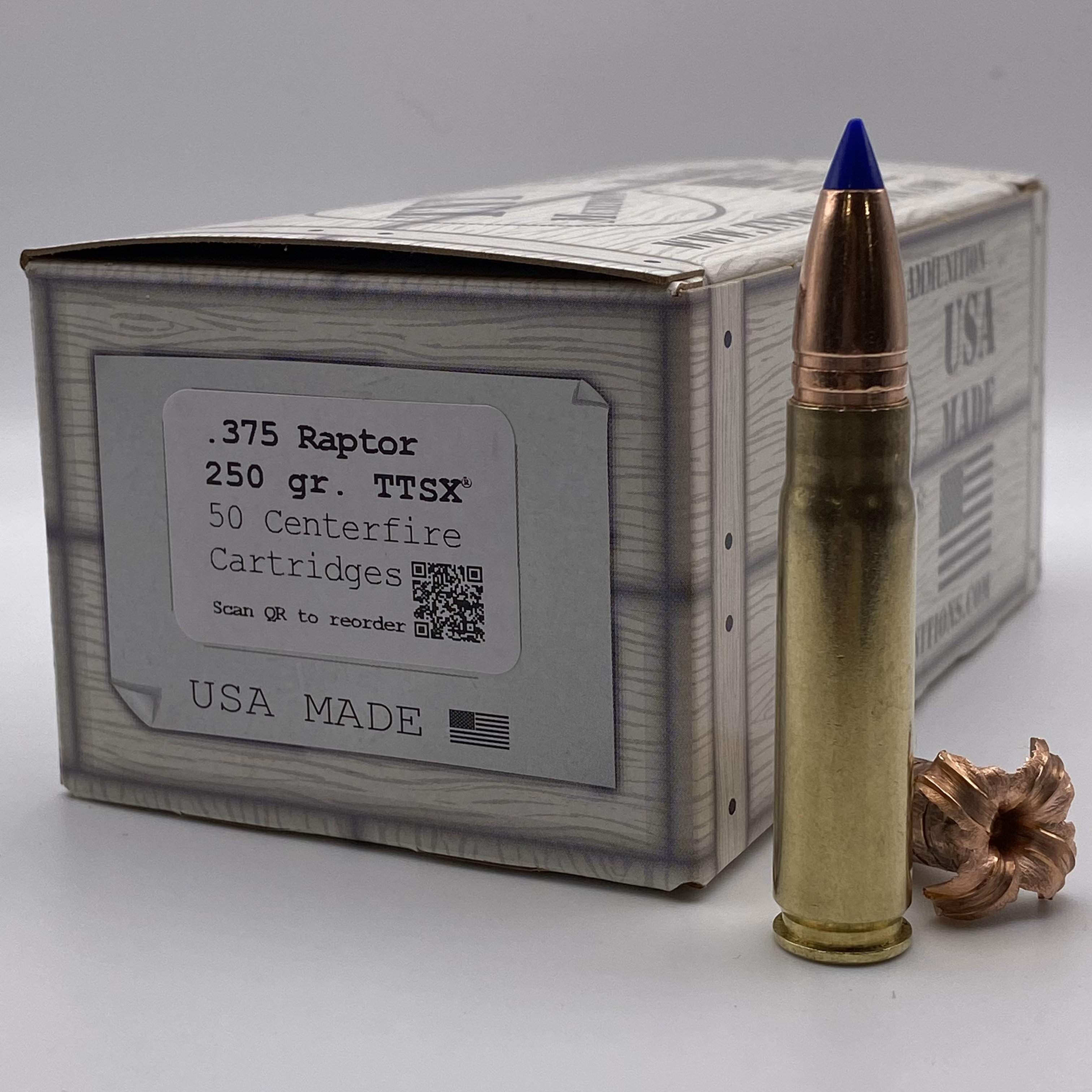 .375 Raptor 250 gr. Barnes TTSX. MEMORIAL DAY SALE! THROUGH MAY 29TH ONLY - SHIPS NBD  - (LEAD-FREE)