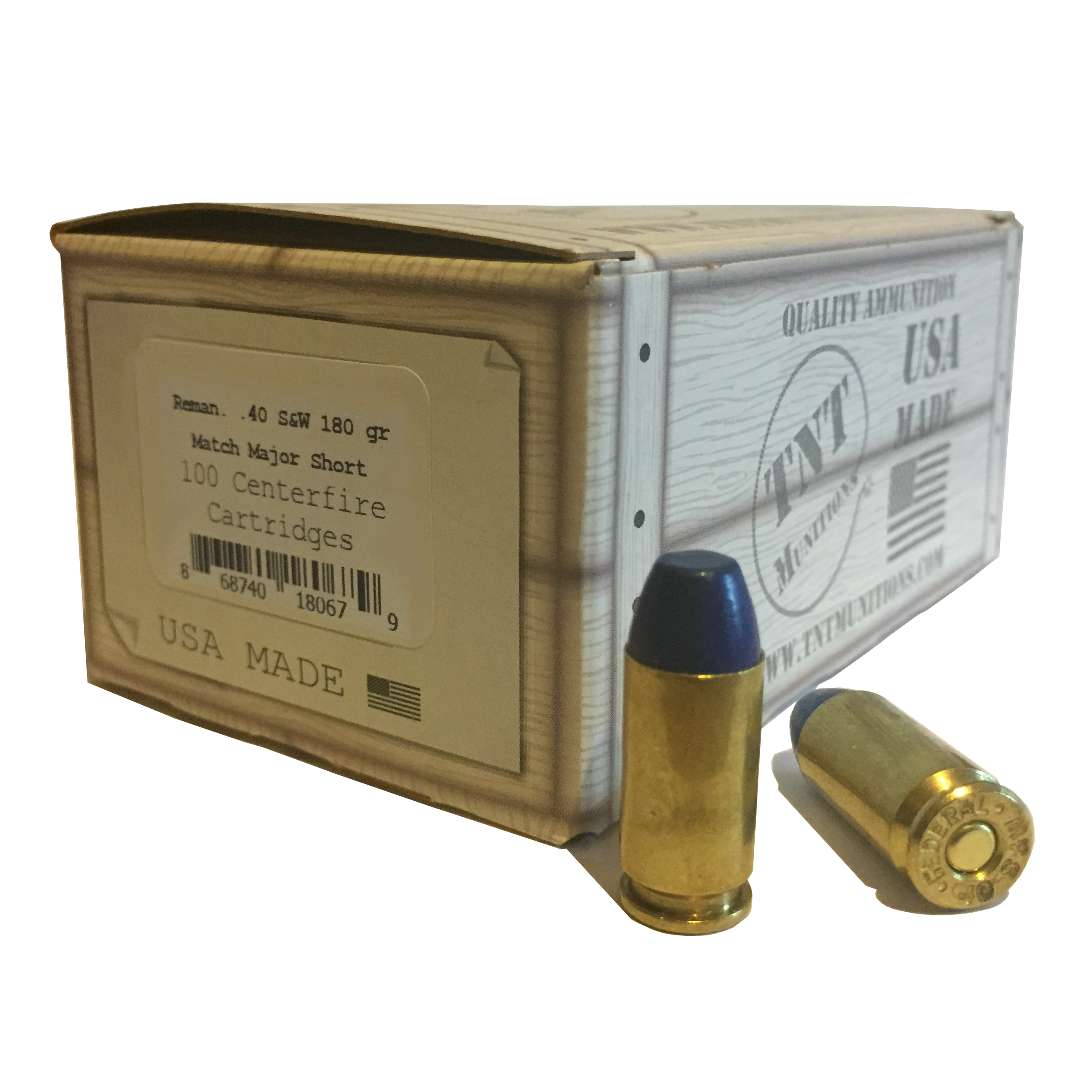 .40 S&W 180 gr. RNFP Match Major Short. MEMORIAL DAY SALE! THROUGH MAY 29TH ONLY - SHIPS NBD